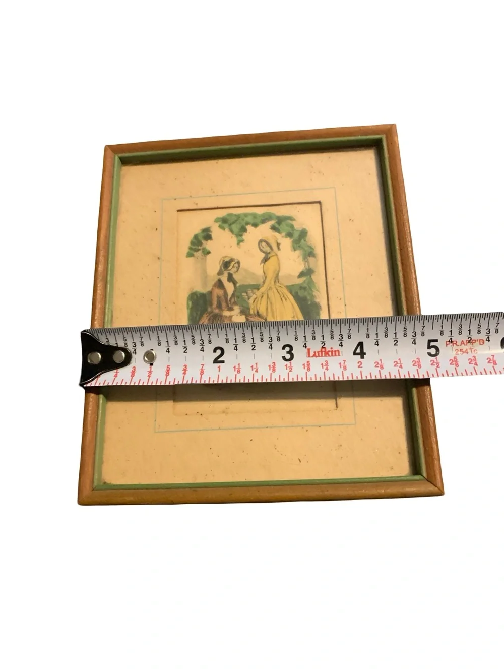 Vintage Framed‎ Victorian Ladies Print Miniature Wall Art Wood Frame